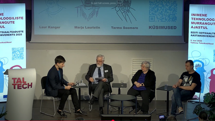 Vasakult: Joonas Hellerma, Tarmo Soomere, Marju Lauristin, Laur Kanger